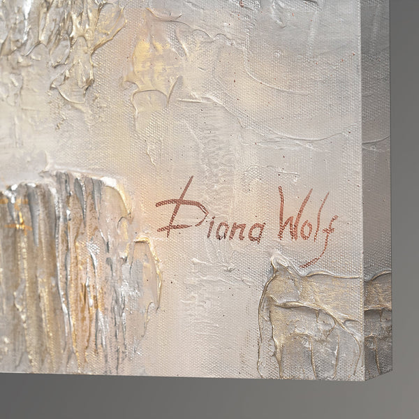 Håndmalede billeder akryl abstrakt med bladguld "Filosofi"