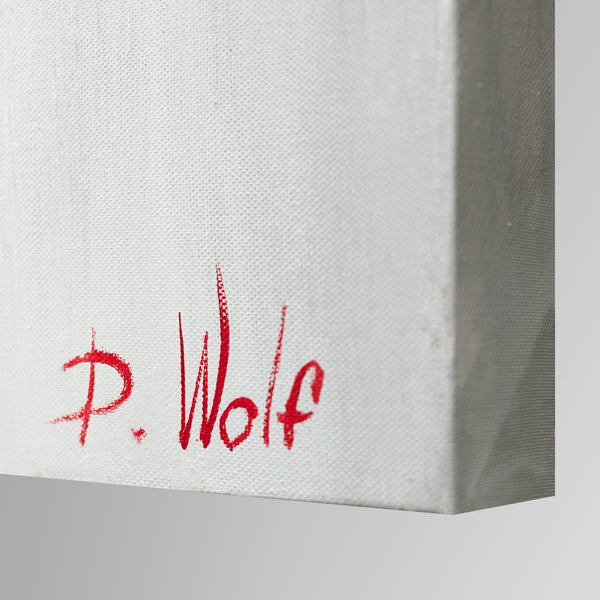 Abstrakt moderne maleri "Farverig skov" 100x50 cm