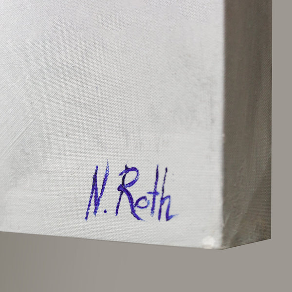 Håndmalet akryl maleri med ramme "Galaktisk" abstrakt kunst