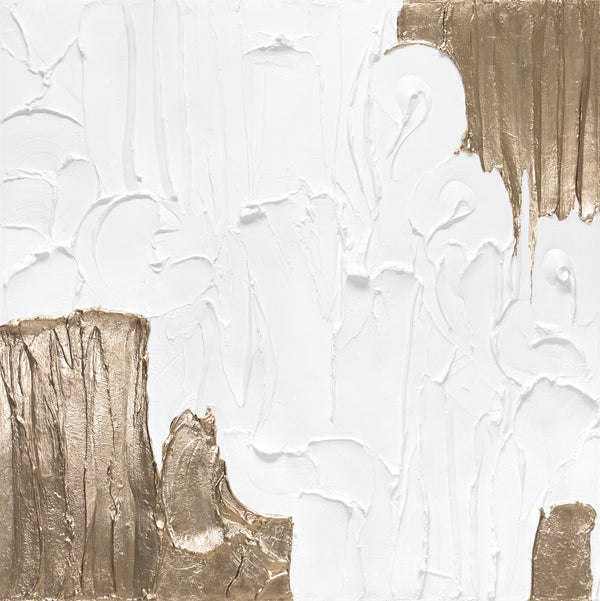 Håndmalede akrylmalerier "Glad for livet II" 100x100 cm