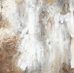 Abstrakte håndmalede lærredsbilleder "Visdom" 100x100 cm