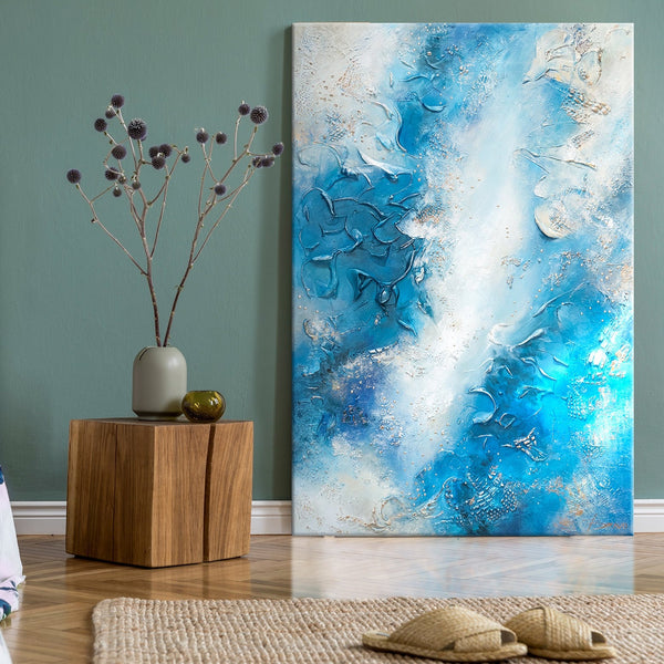 Akrylmalerier abstrakt moderne "Stillehavet" 120x80 cm