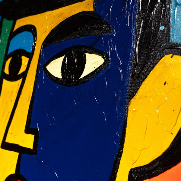 Abstrakte Porträtmalerei Auf Leinwand