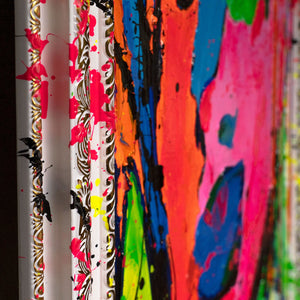 Acrylgemälde Struktur Bunt Handgemalt