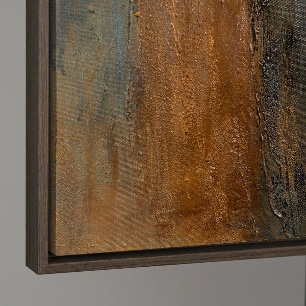 Acrylkunst gold blau Strukturmalerei modern