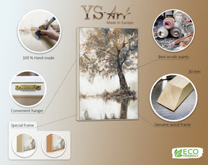 Handgemalte Acrylkunst Baum Motiv Wanddeko