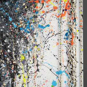 Handgemalte Acrylmalerei Gesicht Struktur moderne Kunst