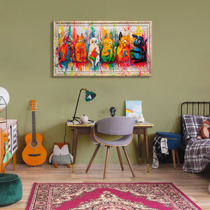 Leinwandbild Katzen Modern