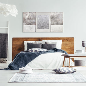 Moderne Wandkunst Grau Weiss Acrylbild über Bett Dekor