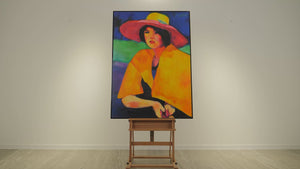 Originalt håndmalet maleri "Feminitet" moderne vægkunst