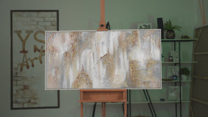 Håndmalede billeder akryl abstrakt med bladguld "Filosofi"