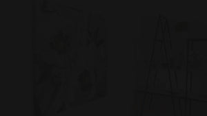 Blomsterbilleder malet på lærred akryl "Sne Lotus" 100x100 cm