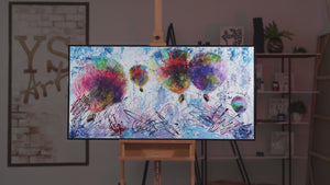 Moderne maleri i akryl "Fri Flugt"