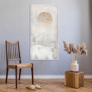 Abstrakte moderne kunstbilleder, store billedrammer "Vejen til Solen"