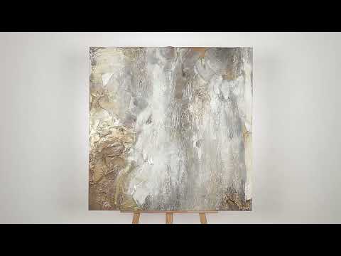 Abstrakte håndmalede lærredsbilleder "Visdom" 100x100 cm