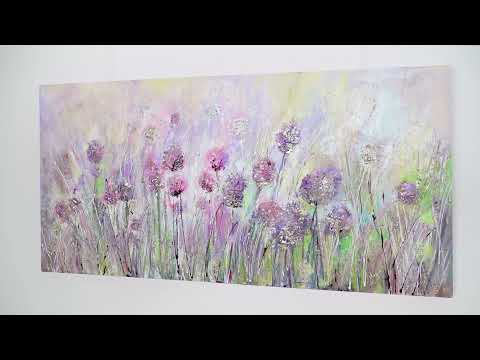 Håndmalede blomster abstrakte billeder "Blomster på engen"