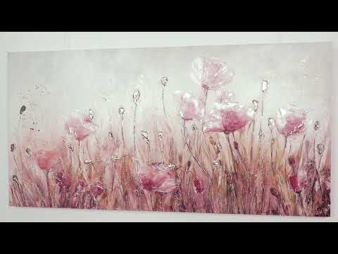 Blomster akryl billeder på lærred "Valmuer"