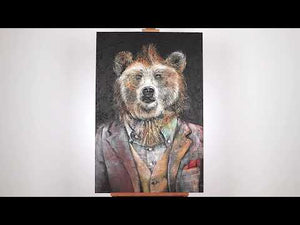 Håndmalede billeder dyr "Styrke" 120x80cm