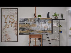 Moderne vægdekoration med ramme "Gyldent Horisont" 200x100 cm