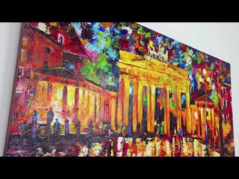 Håndmalede akryl billeder på lærred "Brandenburger Tor"