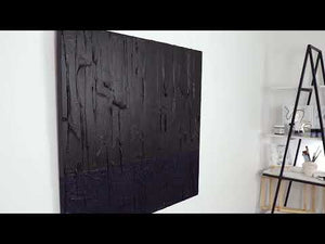Moderne abstrakte akrylbilleder "Mørk Fløjl" 100x100 cm