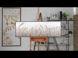 Abstrakt moderne akrylbillede med ramme «Tusmørke» 150x50 cm