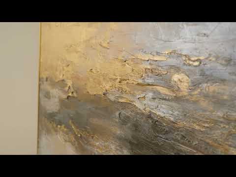Abstrakte malerier med ramme "Blid tidsstrøm" – moderne kunst på lærred