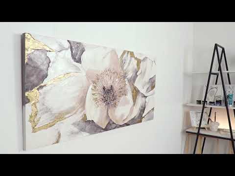Håndmalede blomsterbilleder akryl på lærred "Malve"