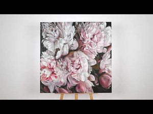 Blomsterbilleder akryl på lærred "Pæonbuketten"