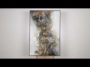 Acrylmaleri med ramme håndmalet "Melodi II"