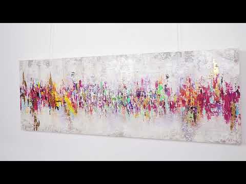 Acrylmaleri „Abstraktion II“ – Håndmalet moderne vægredekoration på lærred