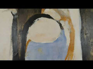 Moderne abstrakt kunst "Geometriske Farver" – maleri på lærred med ramme