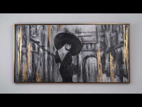 Håndmalede moderne akryl billeder "Filmstrimmel"