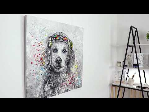 Moderne vægdekoration med farve "Pilot" 90x90 cm