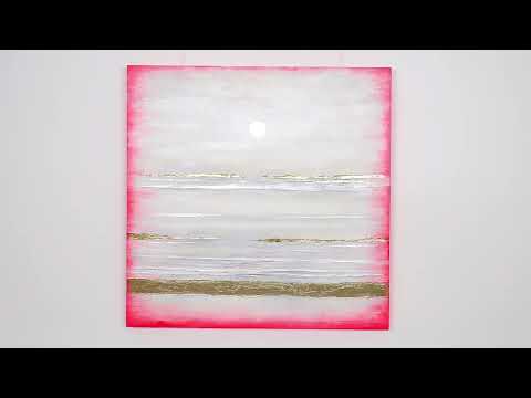 Minimalistisk kunst akrylmaleri "Drøm" 100x100cm