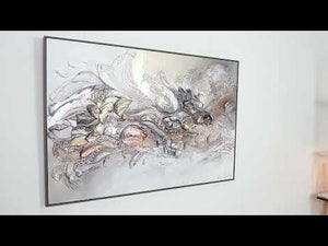 Abstrakt vægkunst med struktur "Evighed III" – håndmalet maleri