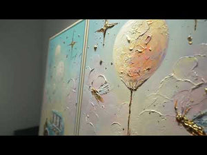 Triptykon „Eventyrlig Gade“ – børneværelse vægbillede 180×120cm