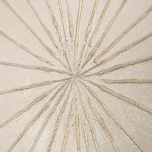 Strukturkunst Nahaufnahme strahlenförmig beige