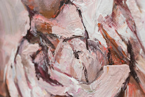 Florale Wandkunst mit Struktur